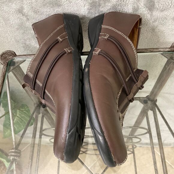 Naturalizer Nasan comfort shoes women’s SZ 8 Brown Leather Slip On Loafers Flex - Picture 7 of 11